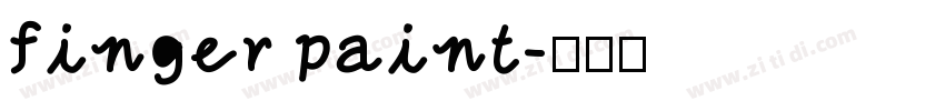finger paint字体转换